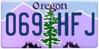 OR license plate 069HFJ