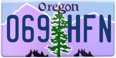 OR license plate 069HFN