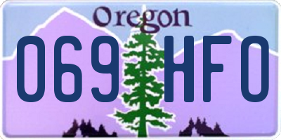OR license plate 069HFO