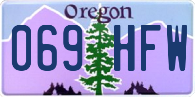 OR license plate 069HFW