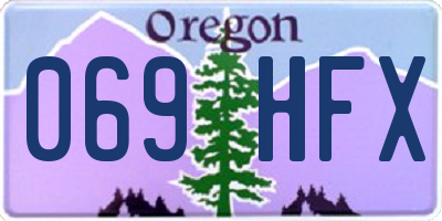 OR license plate 069HFX