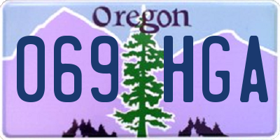 OR license plate 069HGA