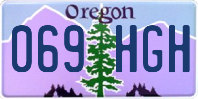 OR license plate 069HGH