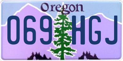 OR license plate 069HGJ