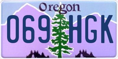 OR license plate 069HGK