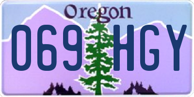 OR license plate 069HGY