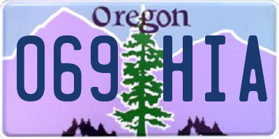 OR license plate 069HIA