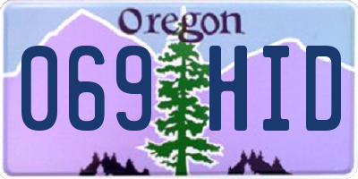 OR license plate 069HID