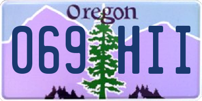 OR license plate 069HII