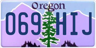OR license plate 069HIJ