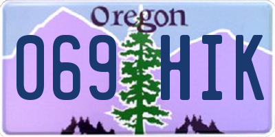 OR license plate 069HIK