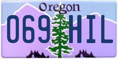 OR license plate 069HIL