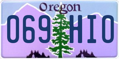 OR license plate 069HIO