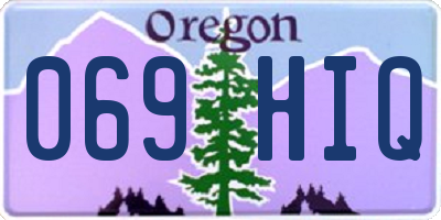OR license plate 069HIQ