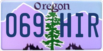 OR license plate 069HIR