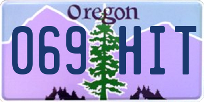 OR license plate 069HIT