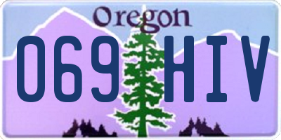 OR license plate 069HIV