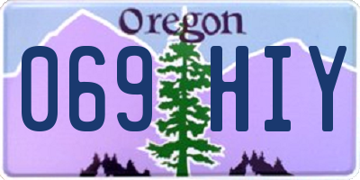 OR license plate 069HIY
