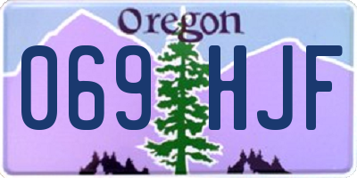 OR license plate 069HJF
