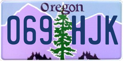 OR license plate 069HJK