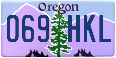OR license plate 069HKL