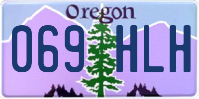 OR license plate 069HLH