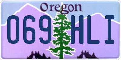 OR license plate 069HLI