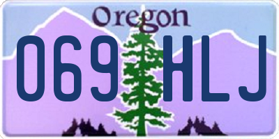 OR license plate 069HLJ