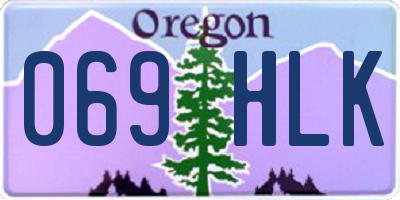 OR license plate 069HLK