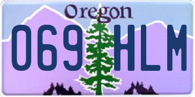 OR license plate 069HLM