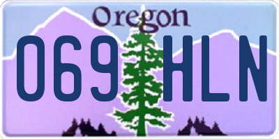 OR license plate 069HLN