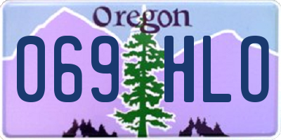 OR license plate 069HLO