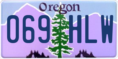 OR license plate 069HLW