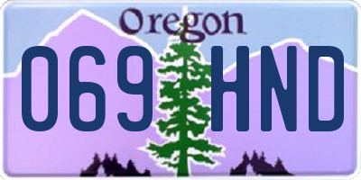 OR license plate 069HND