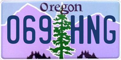 OR license plate 069HNG