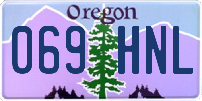 OR license plate 069HNL
