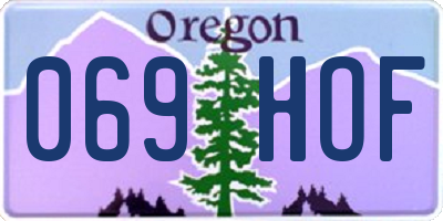 OR license plate 069HOF