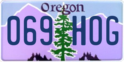 OR license plate 069HOG