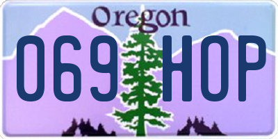 OR license plate 069HOP