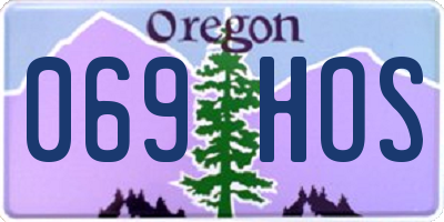 OR license plate 069HOS