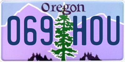 OR license plate 069HOU