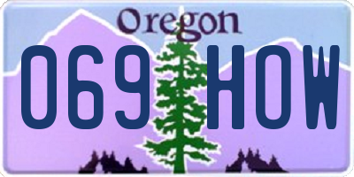 OR license plate 069HOW