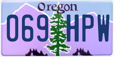 OR license plate 069HPW