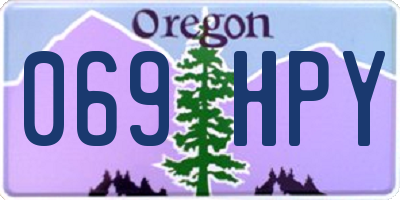 OR license plate 069HPY