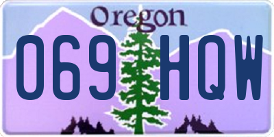 OR license plate 069HQW