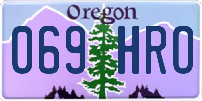 OR license plate 069HRO