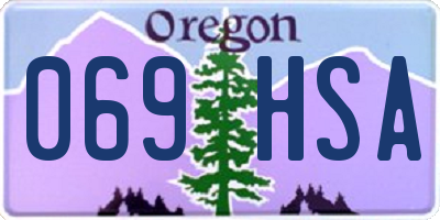 OR license plate 069HSA