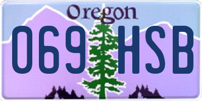 OR license plate 069HSB