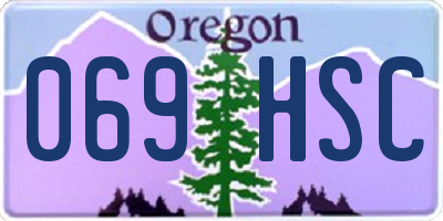OR license plate 069HSC