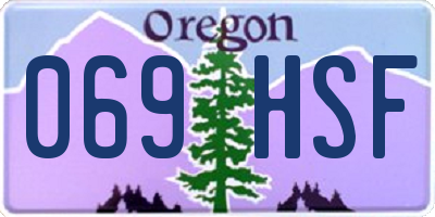 OR license plate 069HSF